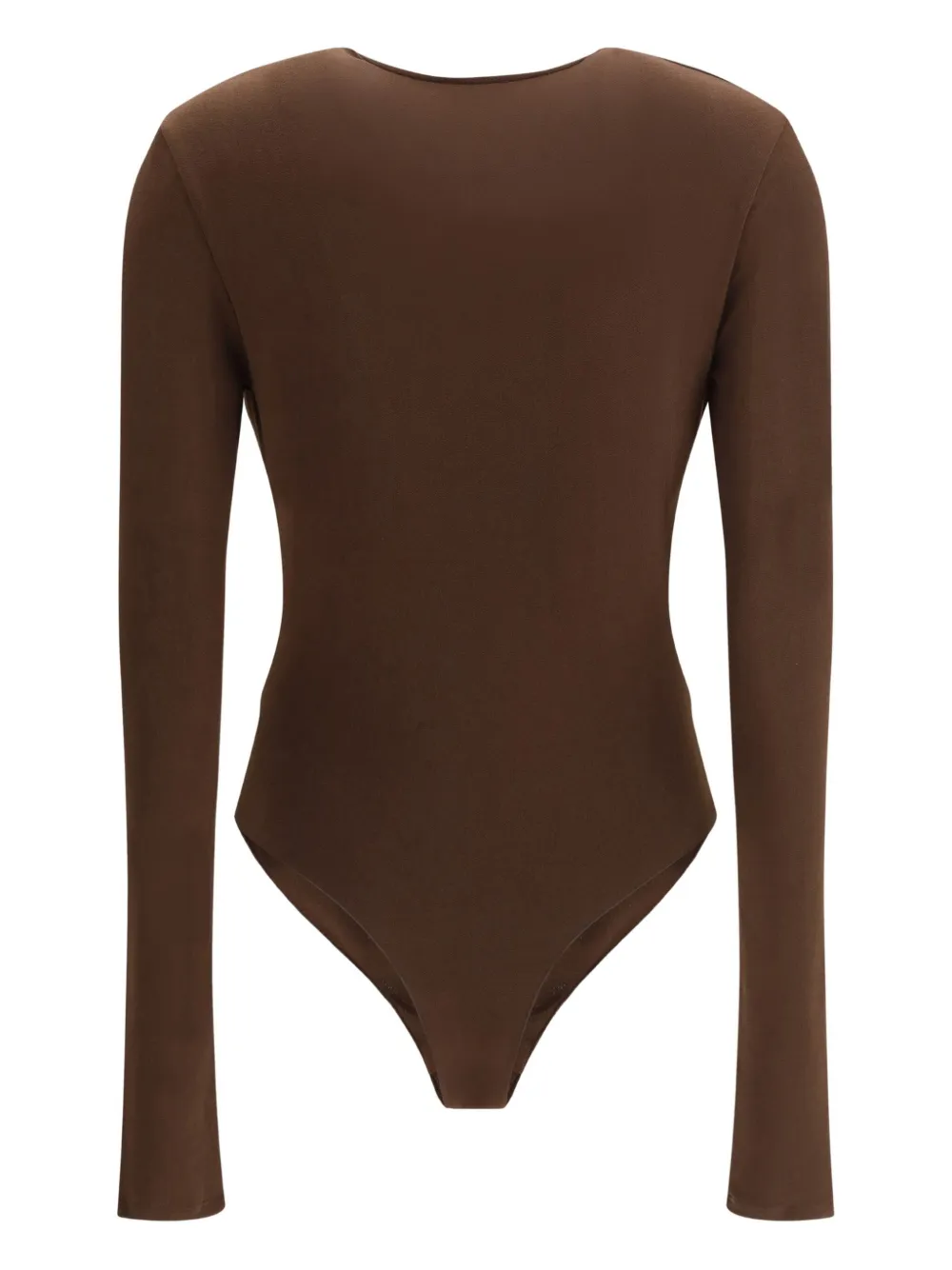 THE ANDAMANE deep-V-neck bodysuit - Bruin