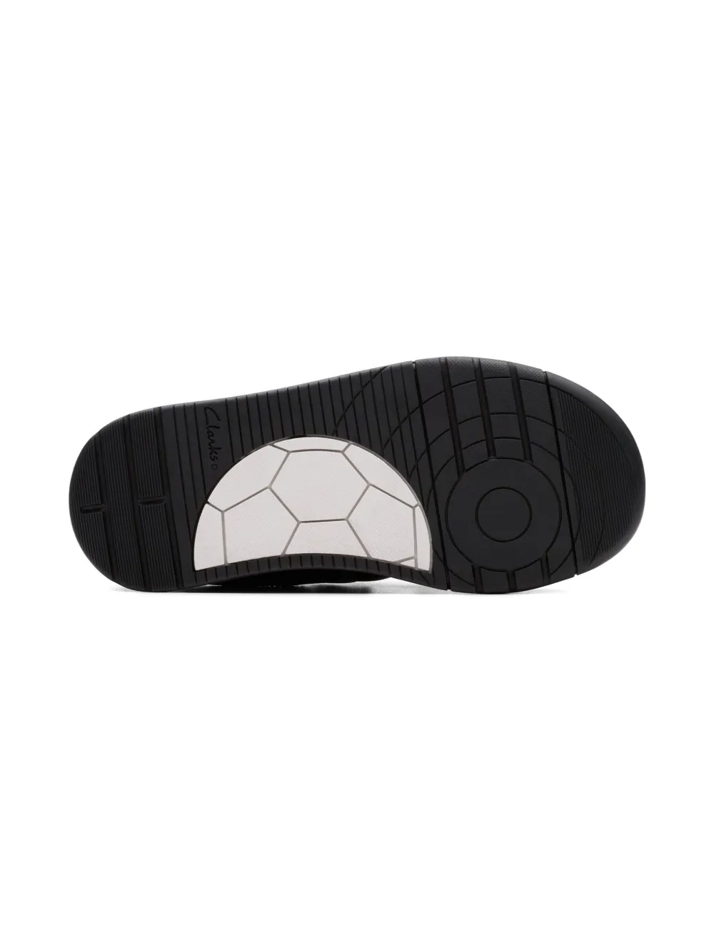 Clarks Kids double-strap leather trainers Black