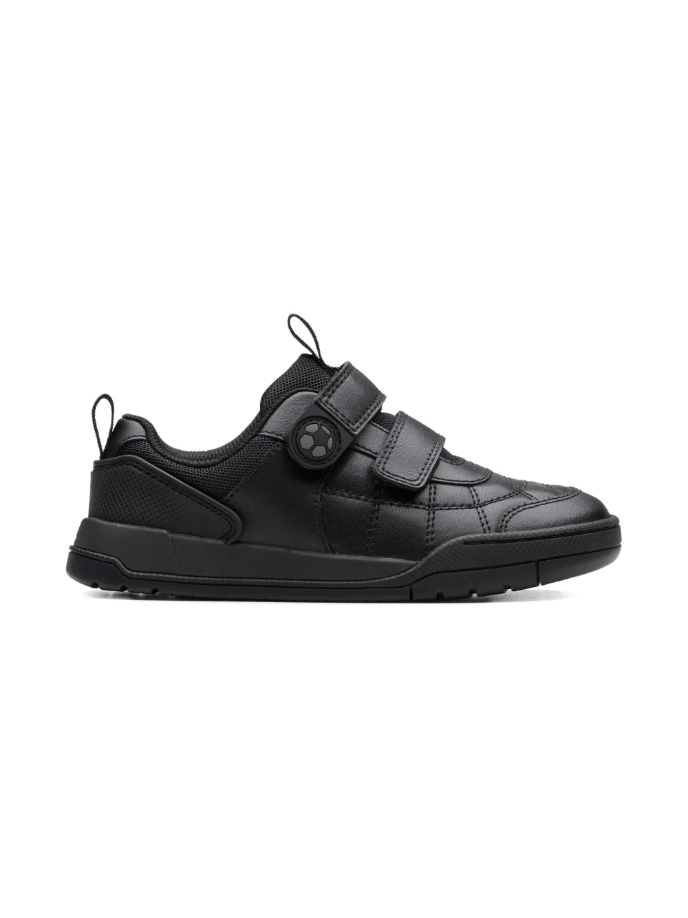 Clarks Kids double-strap leather trainers Zwart