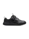 Clarks Kids double-strap leather trainers - Black