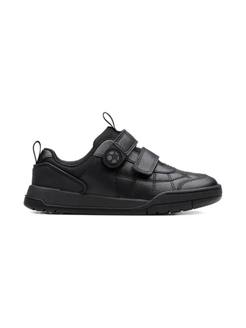Clarks Kids double-strap leather trainers
