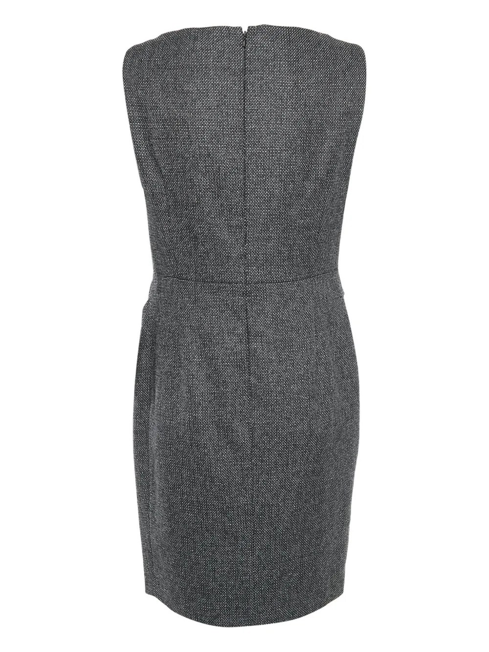 Valentino Pre-Owned Gedrapeerde tweed jurk - Zwart