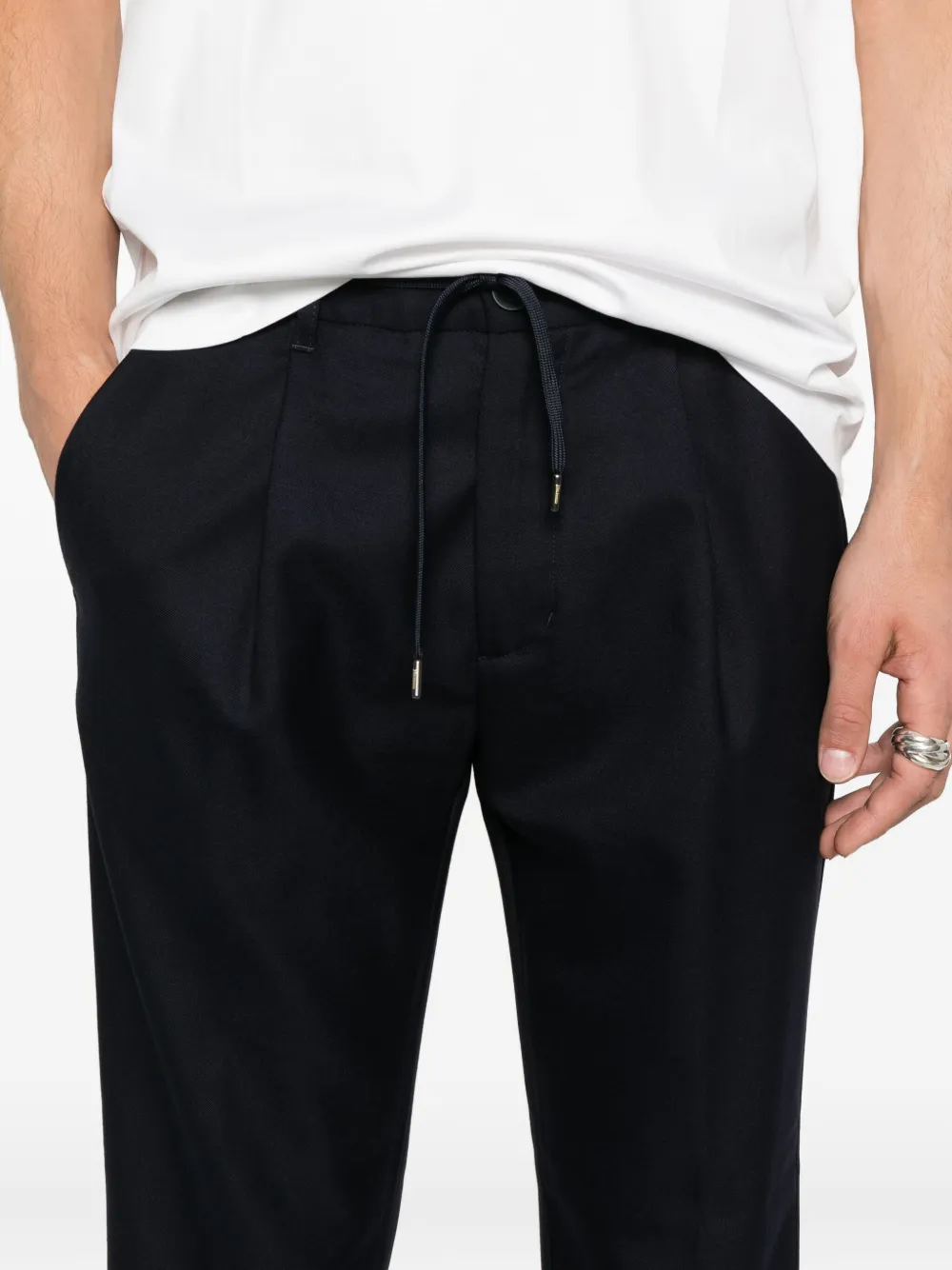 Herno Broek met trekkoord Blauw