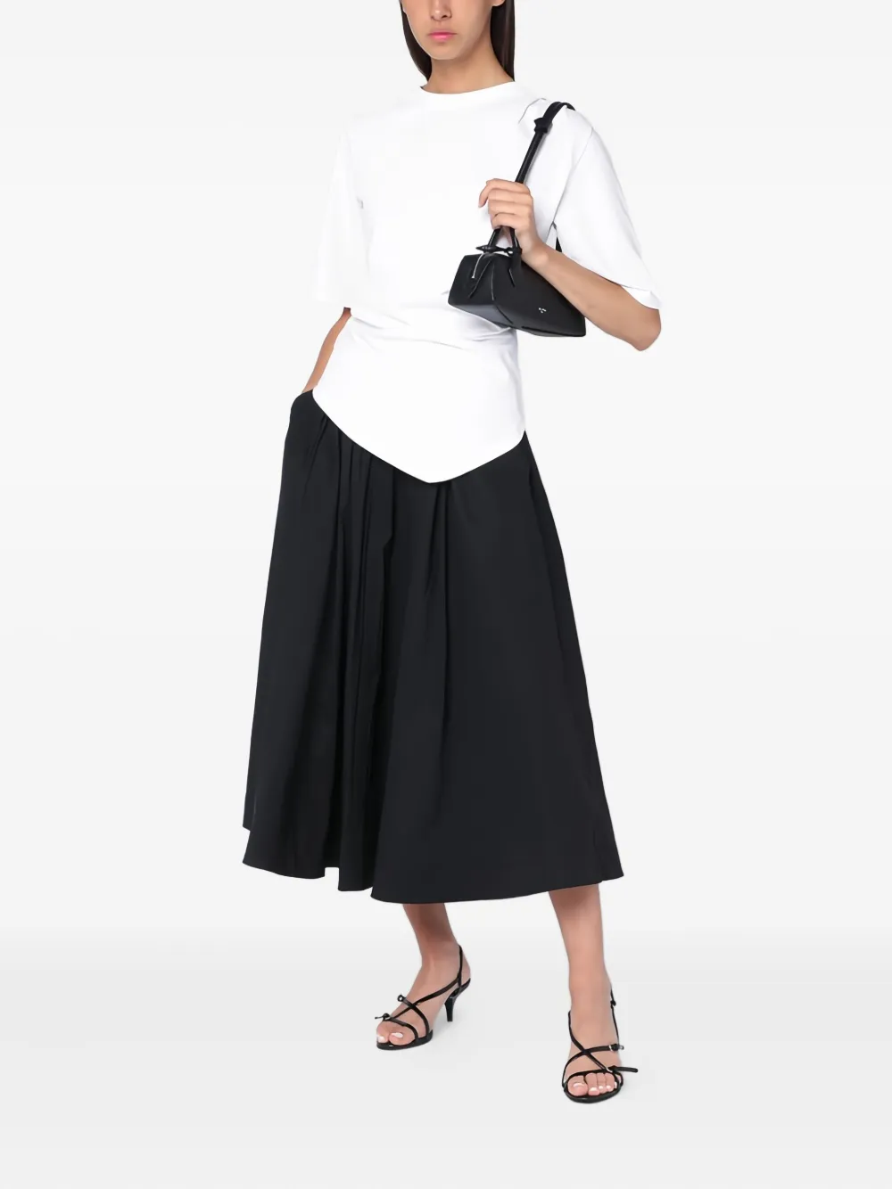 MARK KENLY DOMINO TAN Blouse met geplooide zak - Zwart