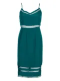 Elizabeth and James sleeveless mesh-insert mini dress - Green