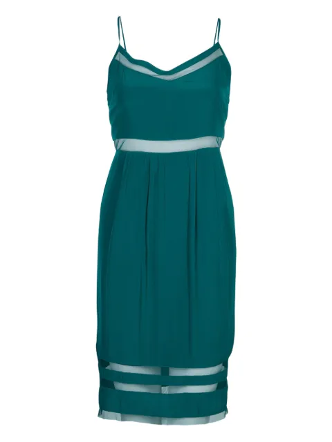 Elizabeth and James sleeveless mesh-insert mini  dress