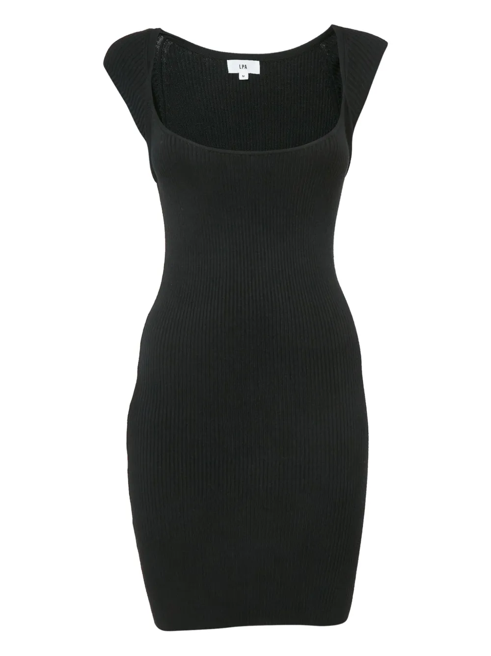 LPA square-neck ribbed dress | Black | Image 1