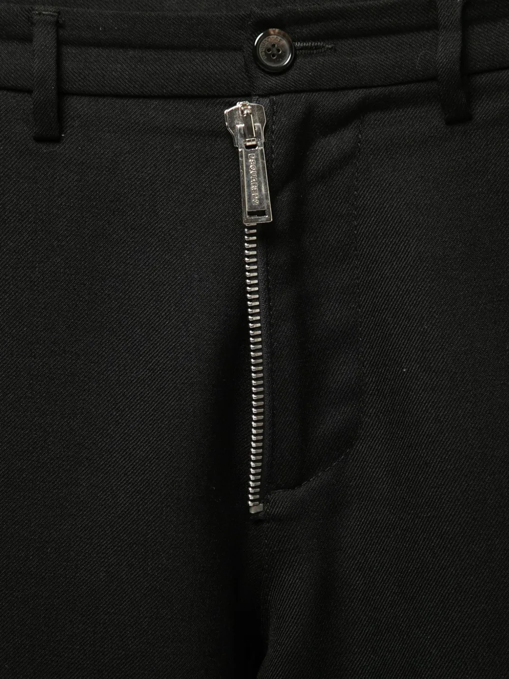 Pre-owned Dsquared2 Zip-fly Wool Trousers In Black