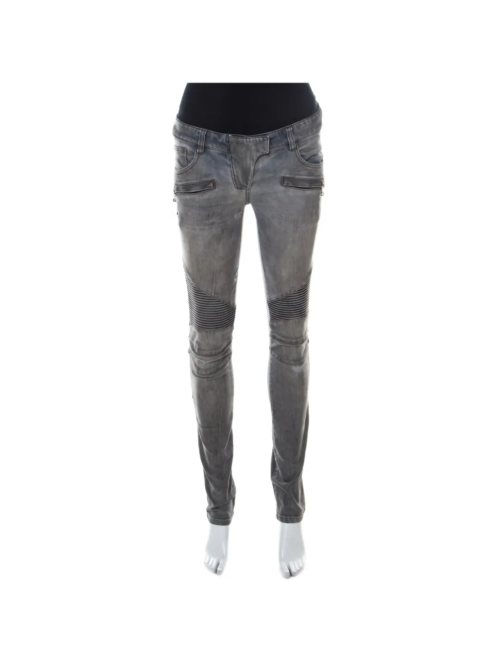 Balmain Pre-Owned Jeans mit Biesen - Grau