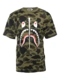 A BATHING APE® shark-motif camouflage T-shirt - Green