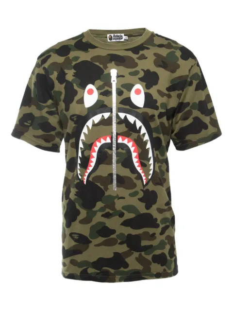 A BATHING APE® shark-motif camouflage T-shirt