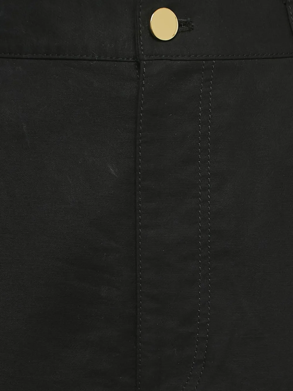 Pre-owned Diane Von Furstenberg Vintage Cotton-blend Straight-leg Trousers In Black