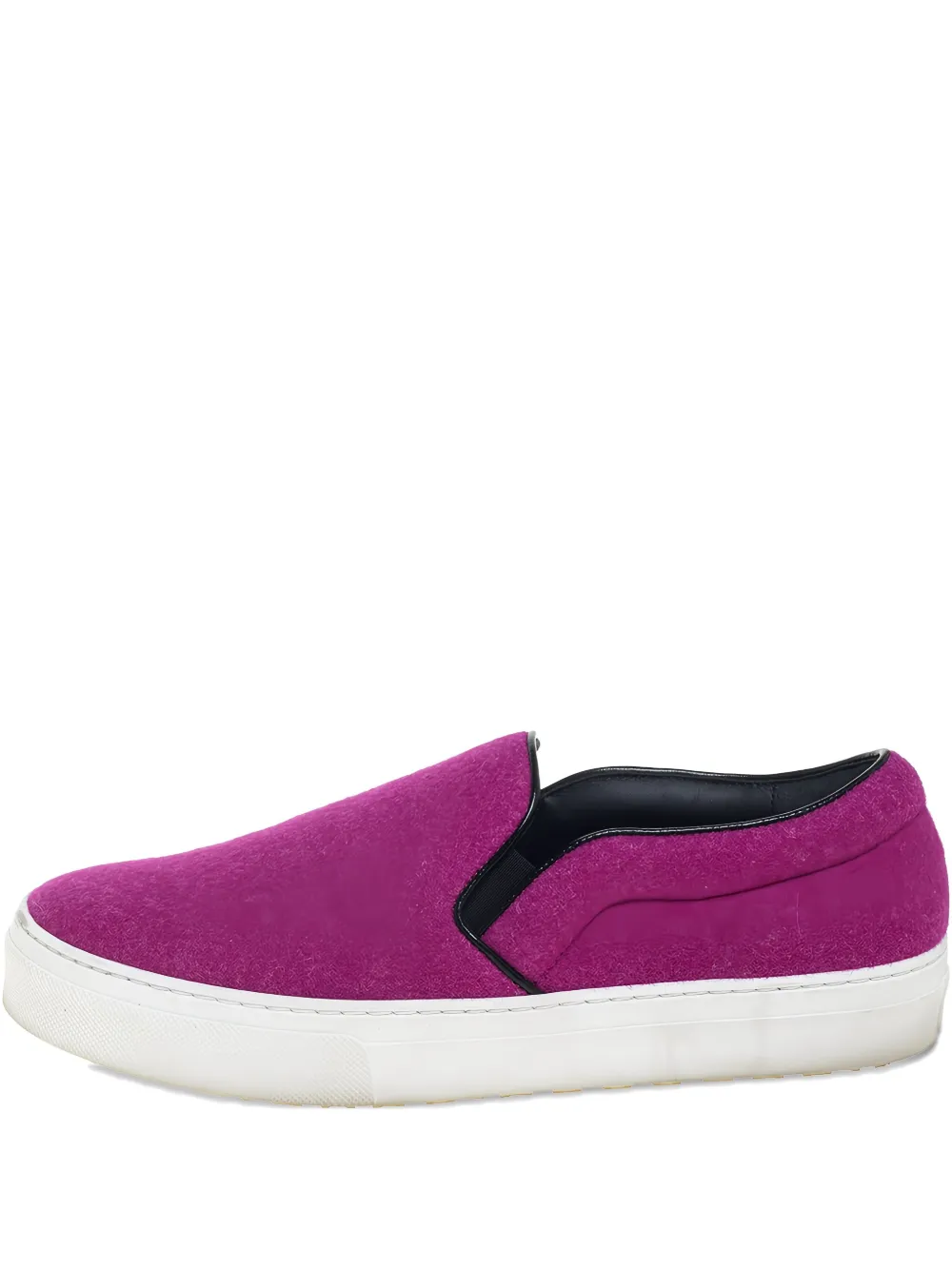 Pre-owned Celine Wool Slip-on Sneakers In Pink