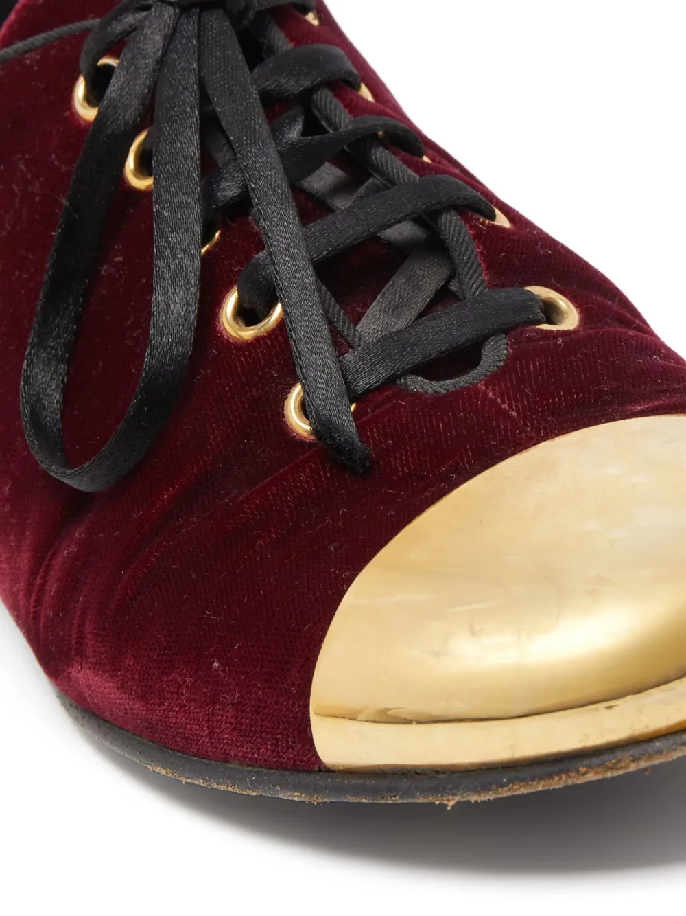 Giuseppe Zanotti Vintage Fluwelen veterschoenen - Rood