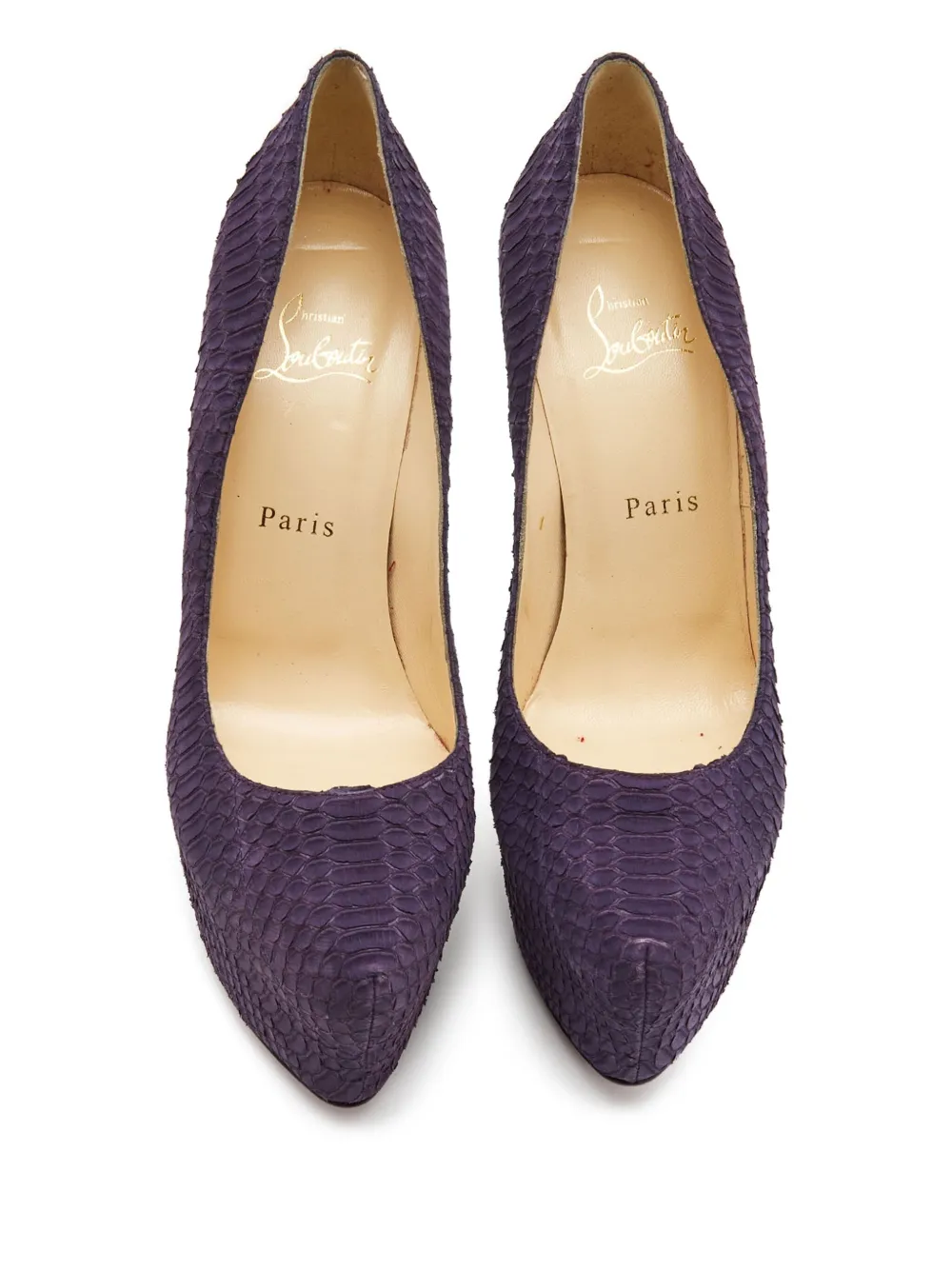 Christian Louboutin Pre-Owned 160mm python platform pumps | Image 2
