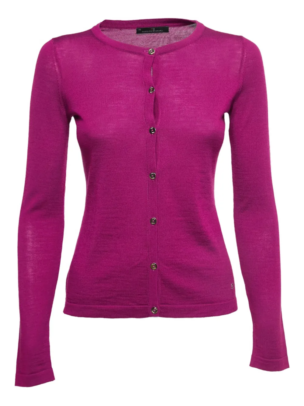 Carolina Herrera Vintage button long-sleeve cardigan | Pink | Image 1