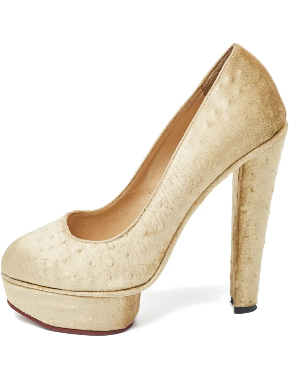 Charlotte Olympia 2024 Dolly Plateau-Pumps 150mm - Gold