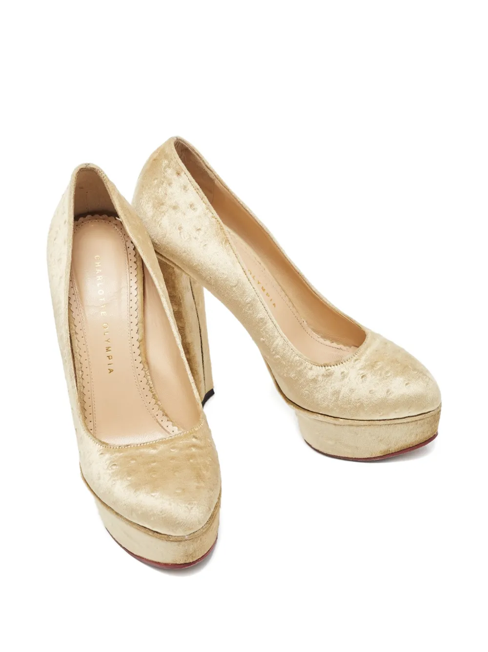Charlotte Olympia 2024 150 mm Dolly pumps met plateauzool - Goud