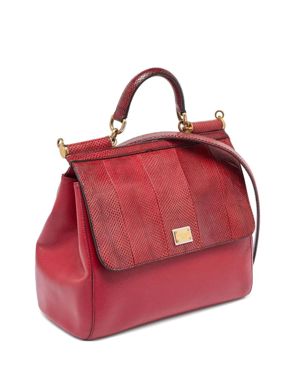 Dolce & Gabbana Pre-Owned Python Leather Miss Sicily bag | Red | Image 1
