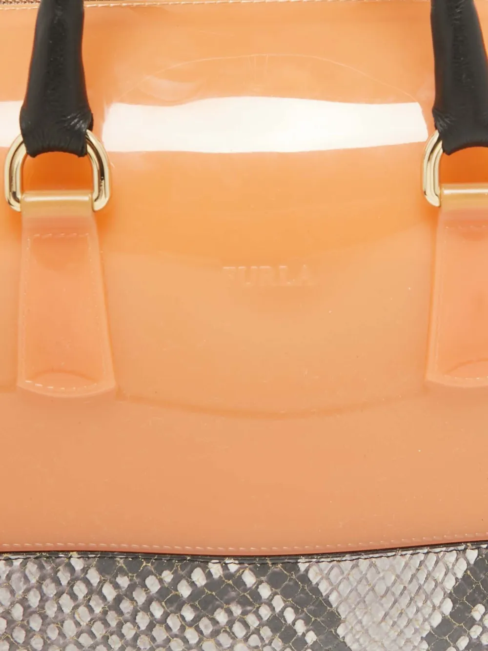 Pre-owned Furla Candy Tote Bag In Orange