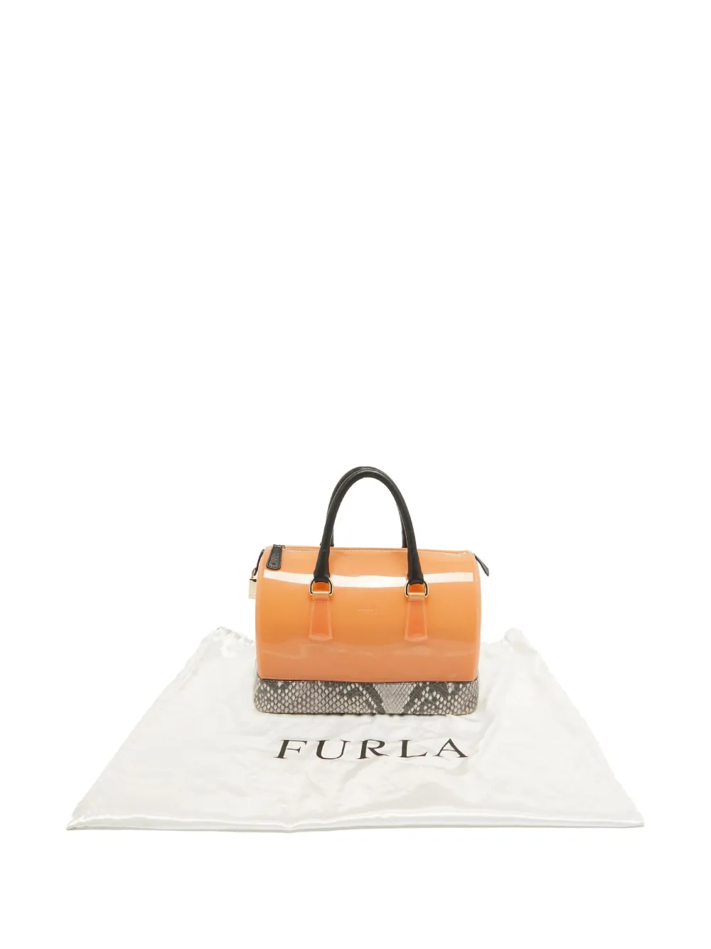 Pre-owned Furla Candy Tote Bag In Orange
