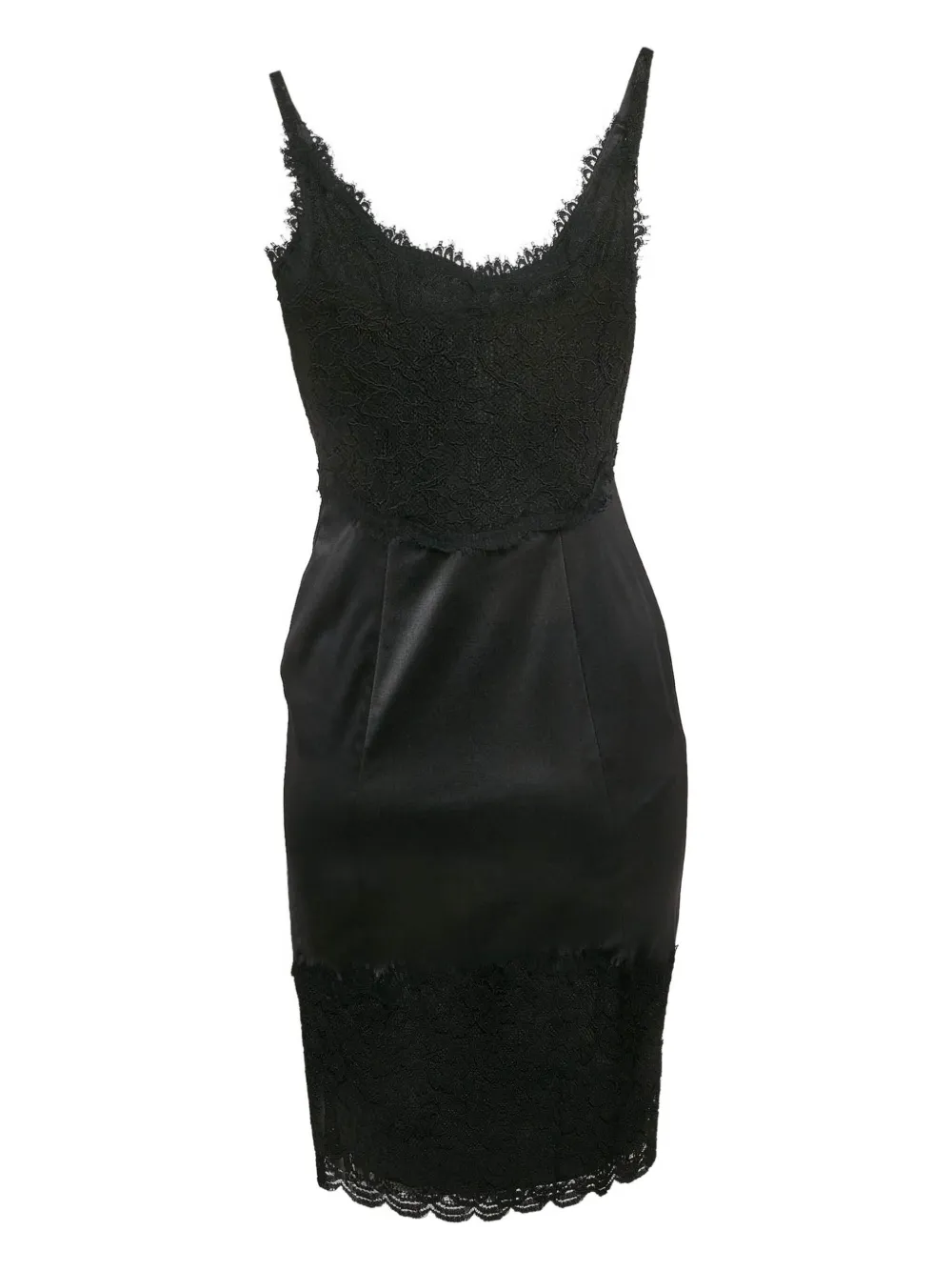 Diane Von Furstenberg Vintage lace-trim cotton-blend midi dress | Black | Image 1