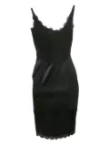 Diane Von Furstenberg Vintage lace-trim cotton-blend midi dress - Black