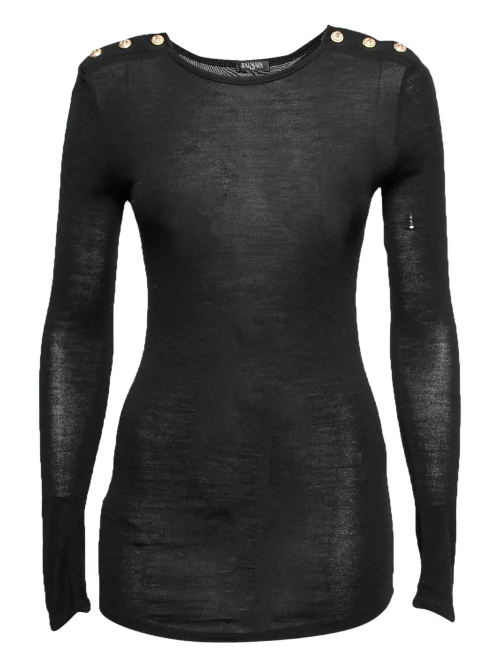 Pre-owned Balmain Wool Blend Sweater In Black