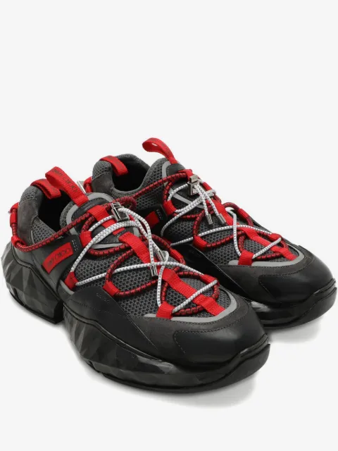 Jimmy Choo Pre-Owned leather mesh low-top sneakers
