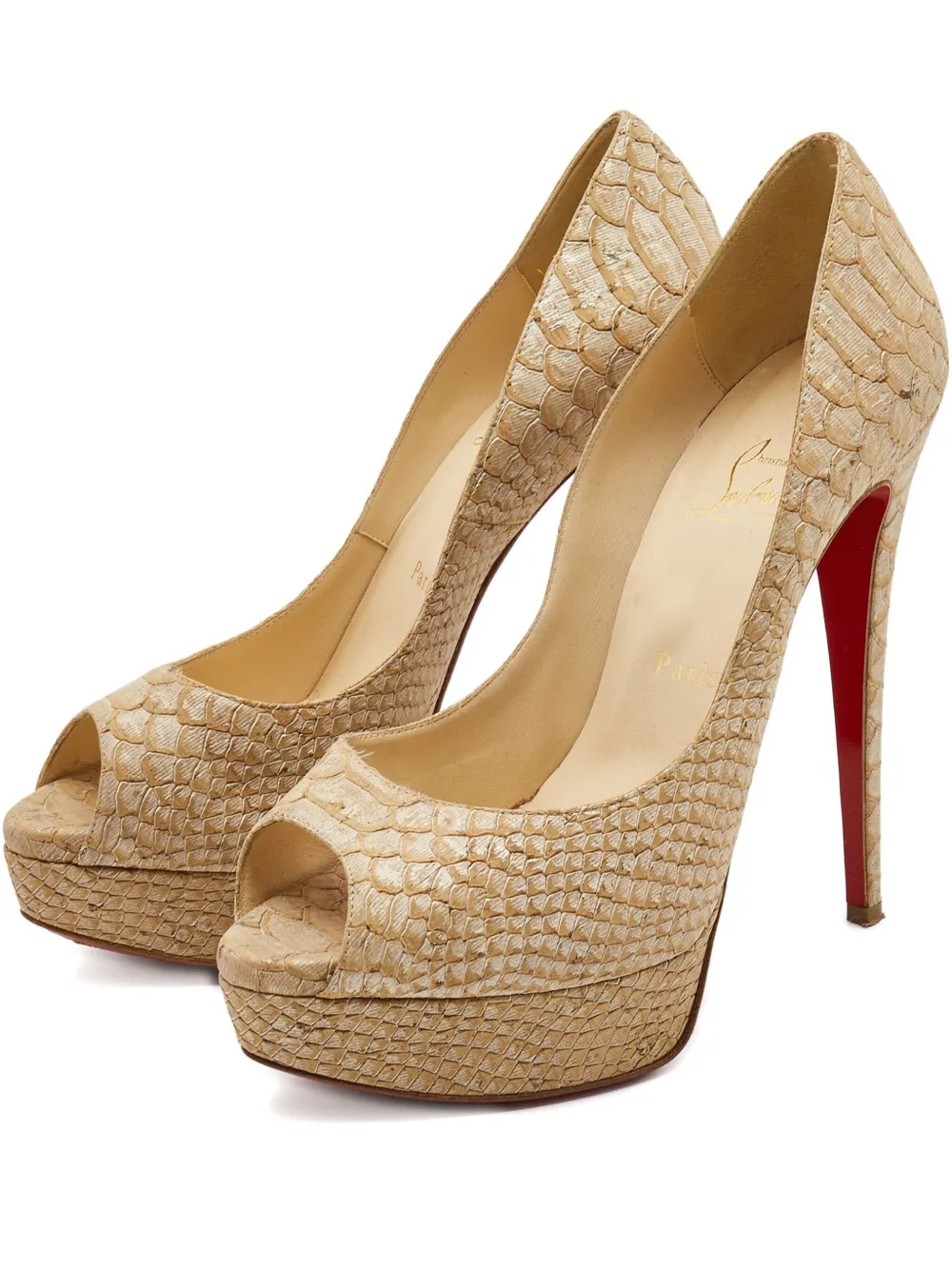 Christian Louboutin Pre-Owned Lady Peep Pumps 150mm - Nude