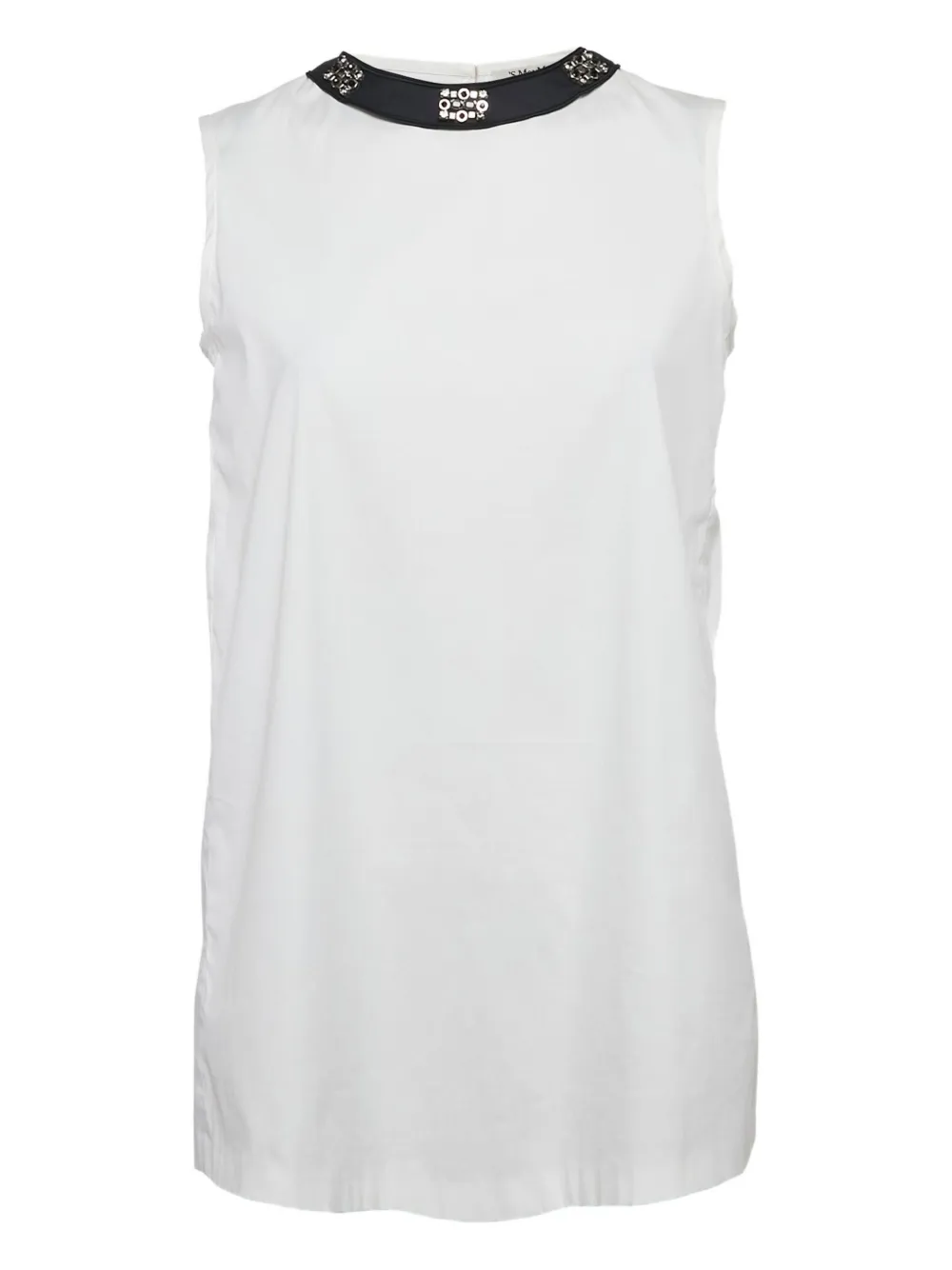 'S Max Mara embellished-neckline top | White | Image 1