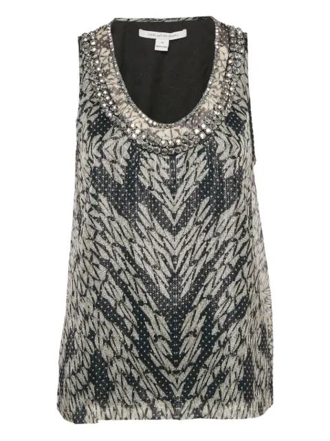 Diane Von Furstenberg Vintage embellished pattern top