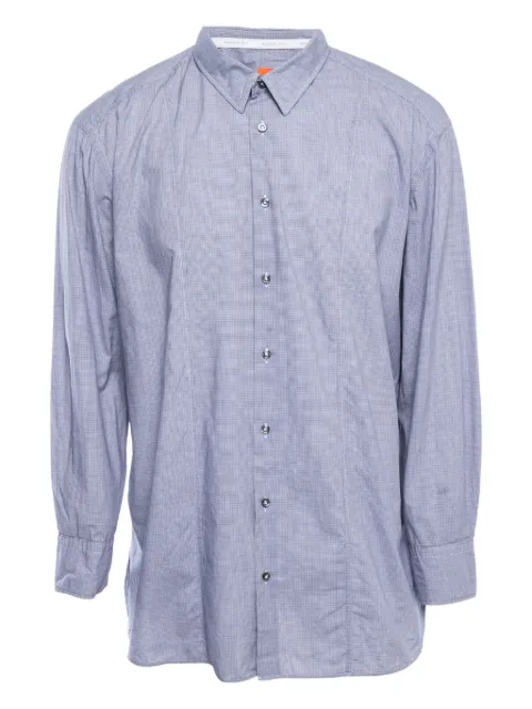 BOSS cotton checked shirt