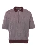 Emporio Armani Pre-Owned half-zip patterned polo shirt - Red