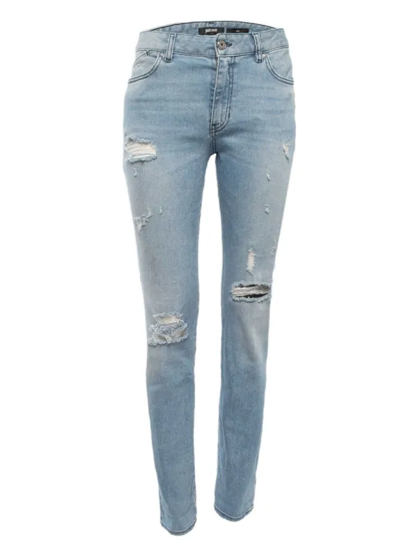 Just Cavalli Vintage ダメージ ジーンズ | ブルー | FARFETCH JP