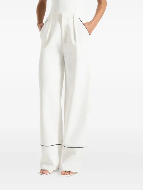 Manière De Voir Mina contrast piped pleated trousers