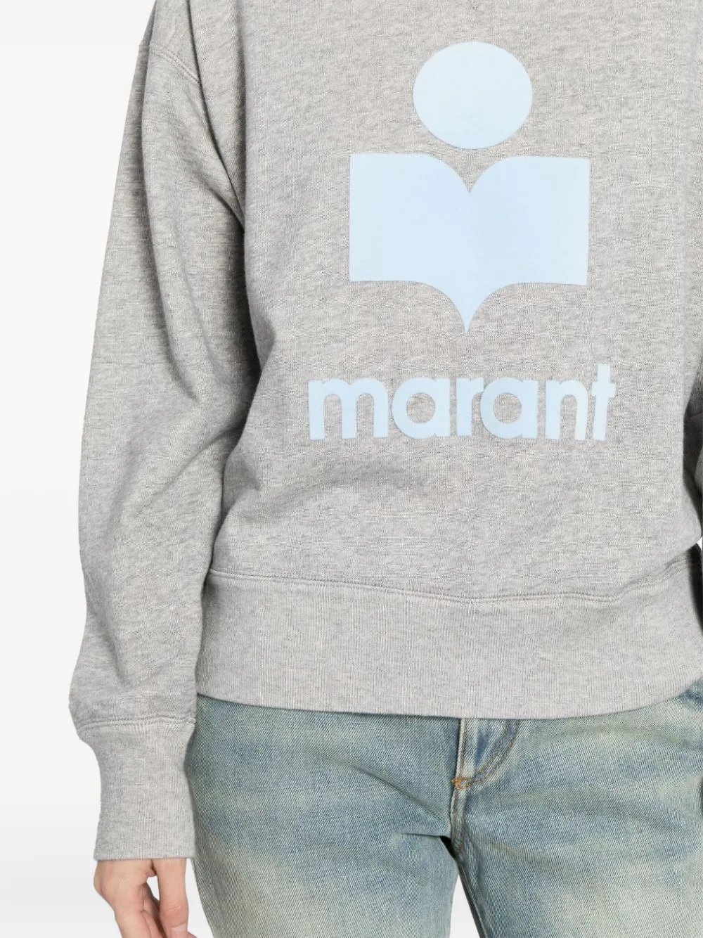 ISABEL MARANT Sweater met logopatch en hoge hals Grijs