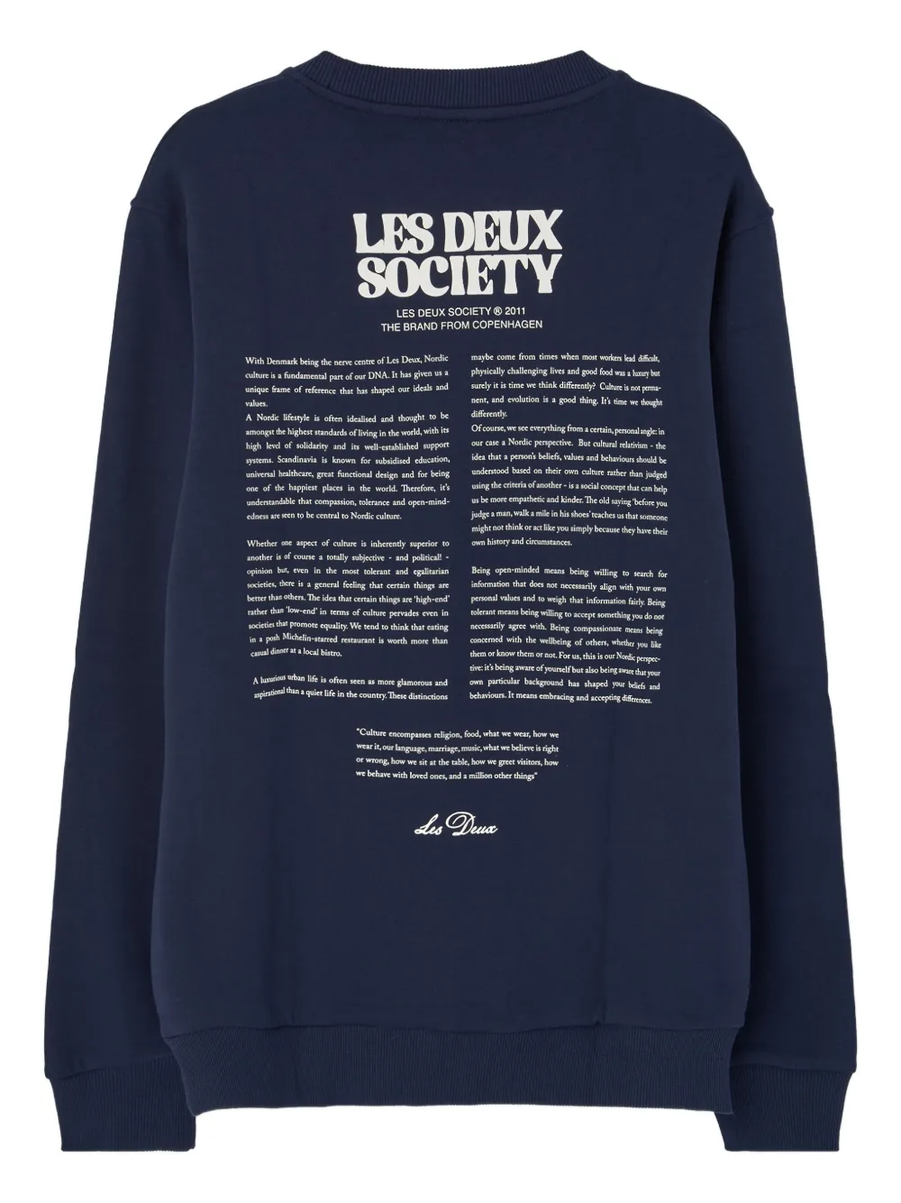 Les Deux Society logo sweatshirt - Blauw