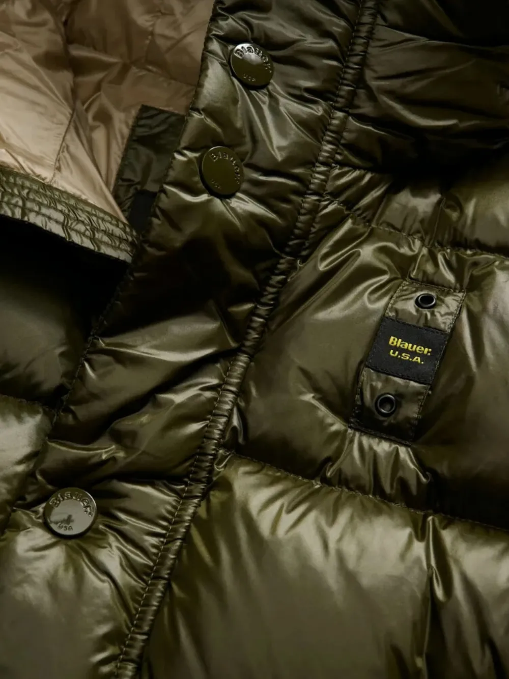 Blauer Clipper Puffer Jacket In Green