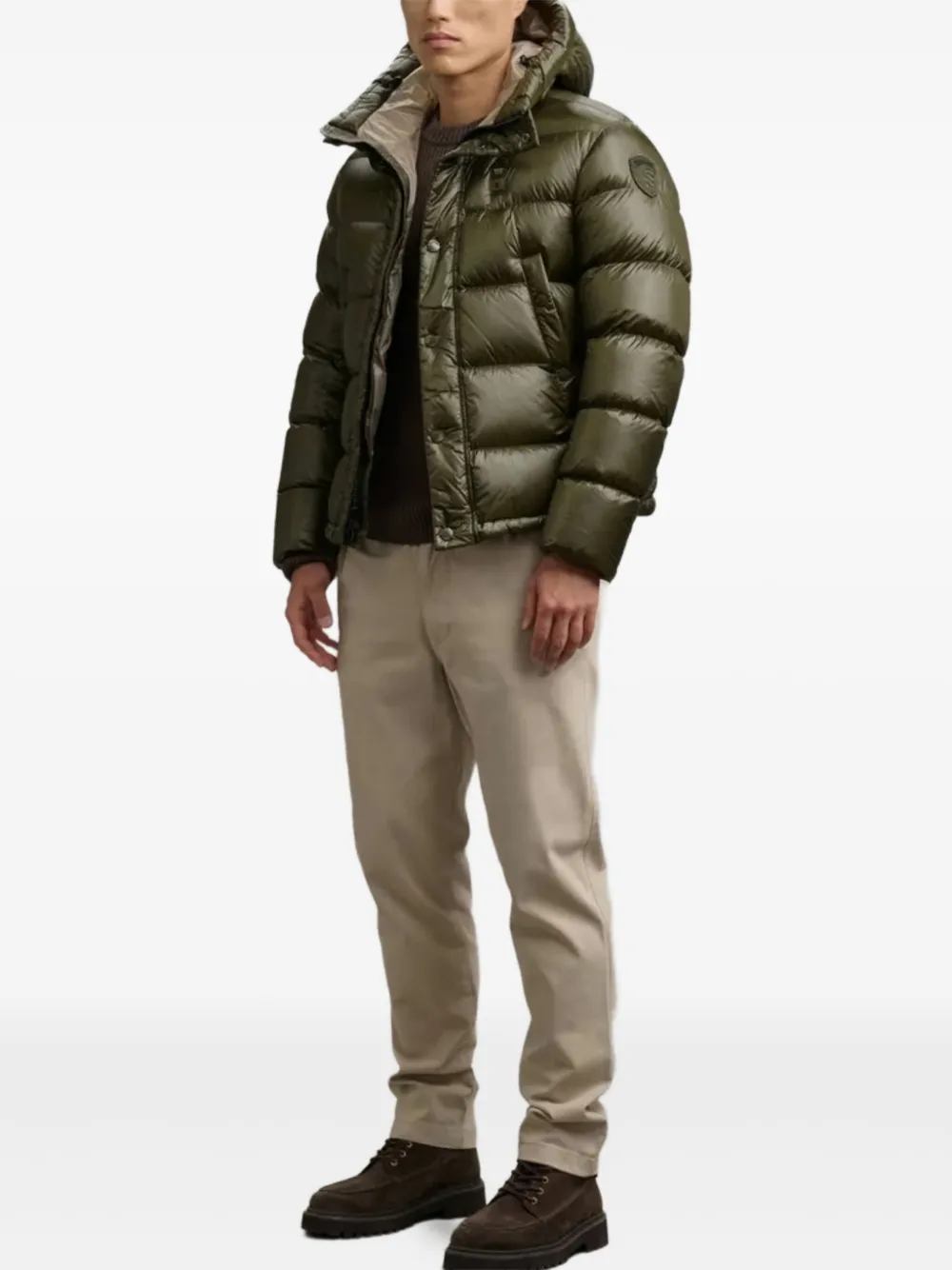 Blauer Clipper Puffer Jacket In Green