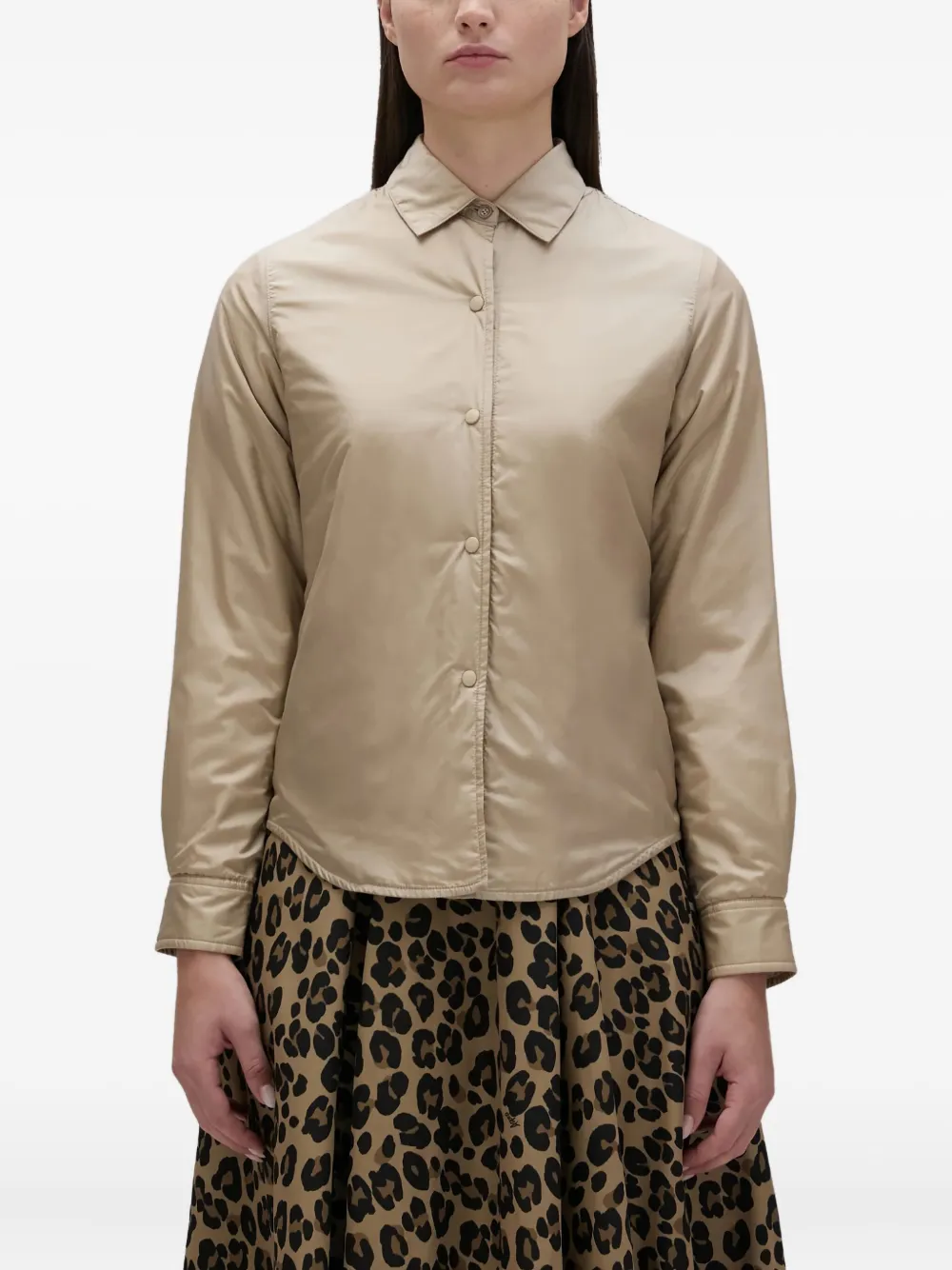 ASPESI Gewatteerde blouse met knopen Beige