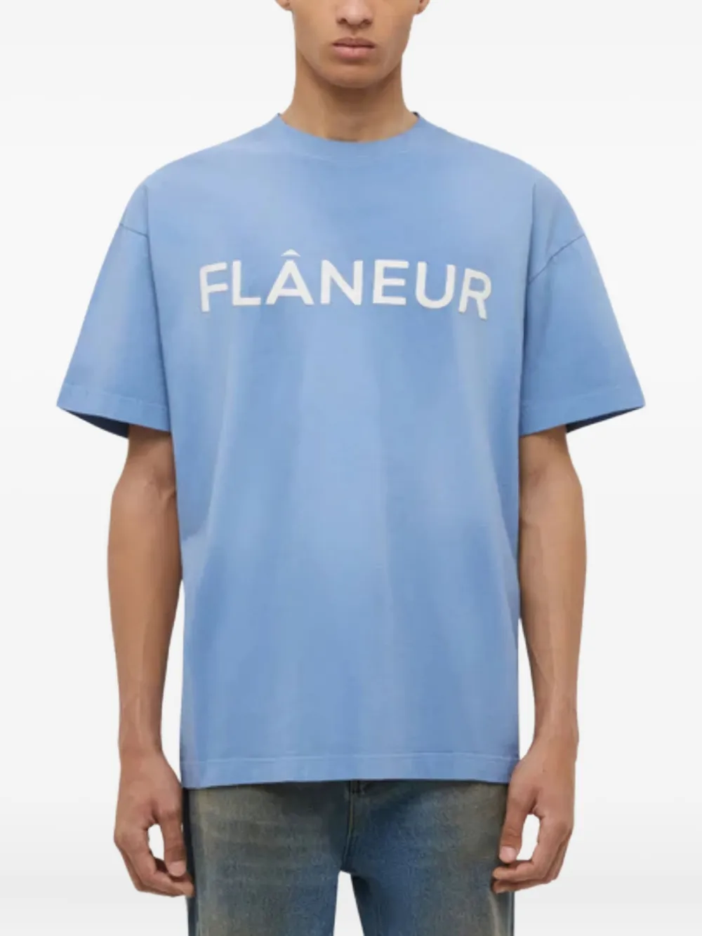 FLÂNEUR T-shirt met logo - Blauw