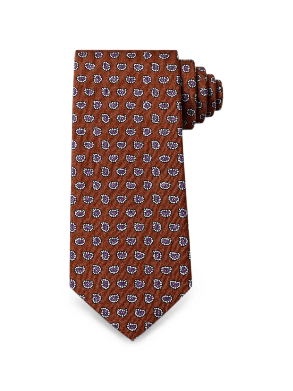 Bona Furtuna paisley-print tie - Braun