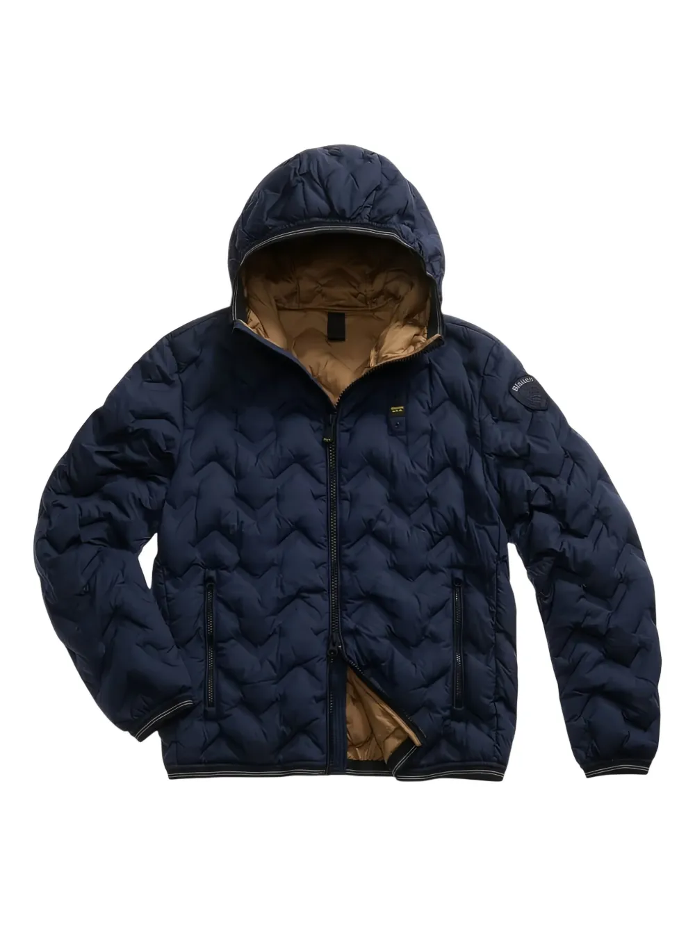 Blauer chevron-quilted hooded jacket | Blue | Image 1
