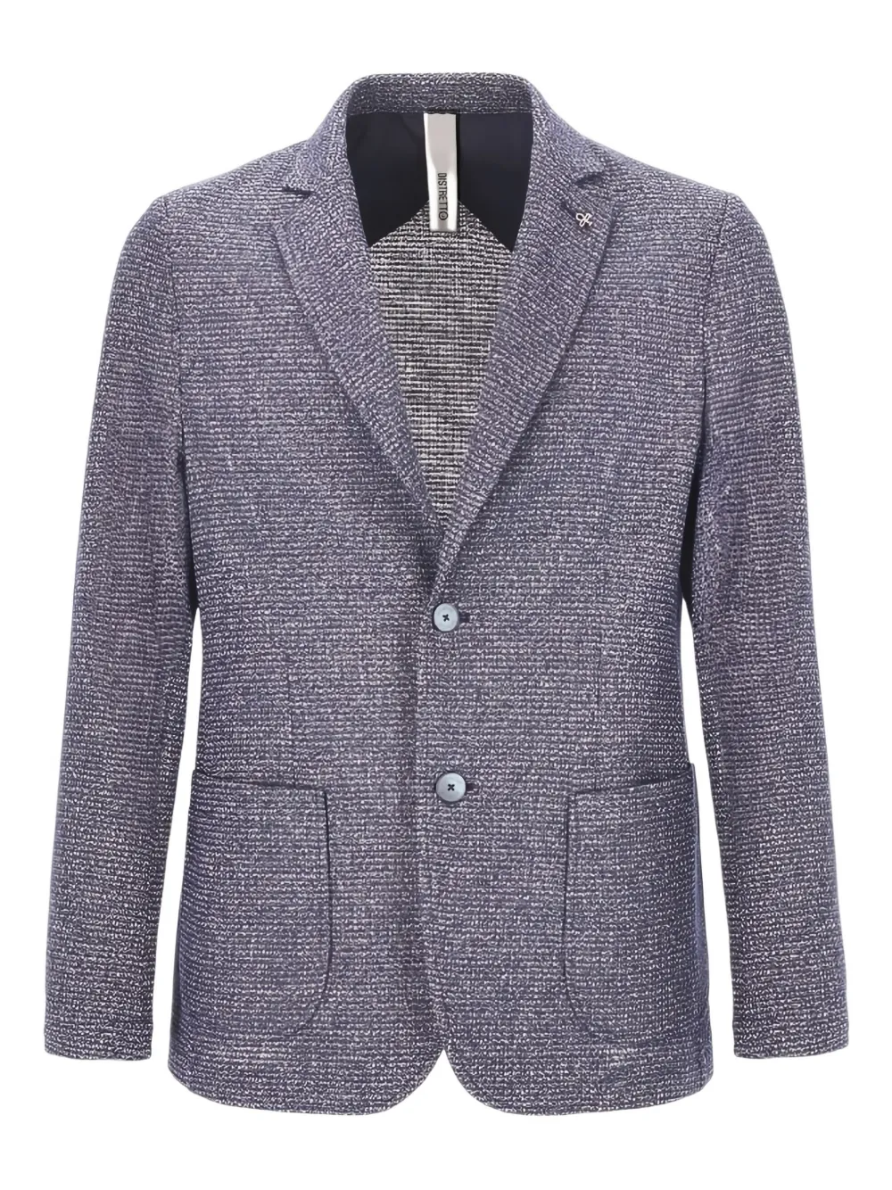 Distretto 12 Textured Single-breasted Blazer In Purple