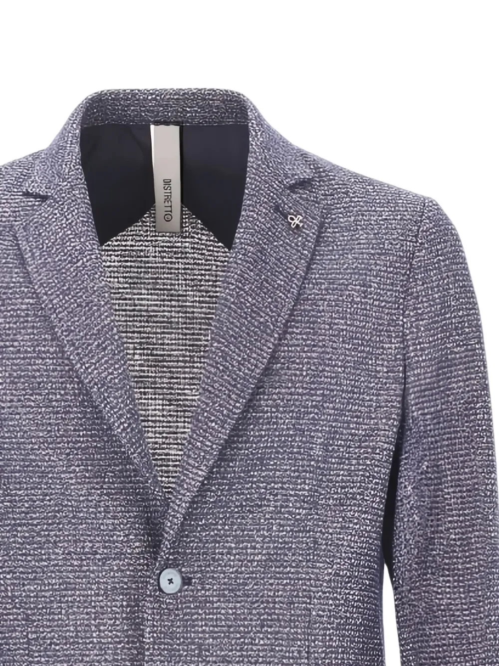 Distretto 12 Textured Single-breasted Blazer In Purple