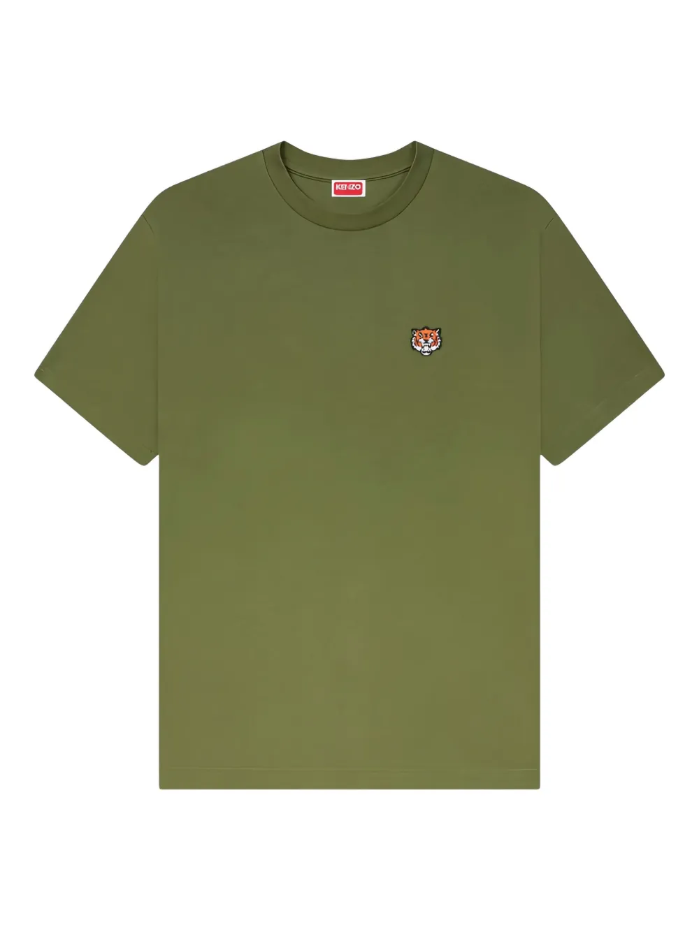 tiger-embroidered cotton T-shirt