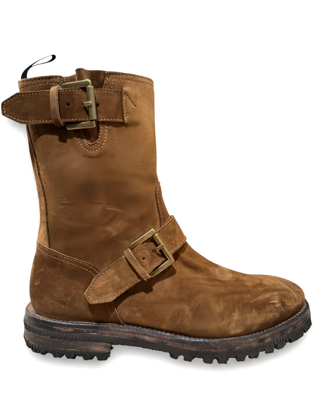 CALCE buckle zip-up biker boots | Brown | Image 1