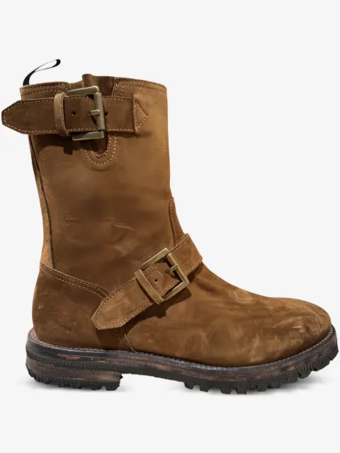 CALCE buckle zip-up biker boots