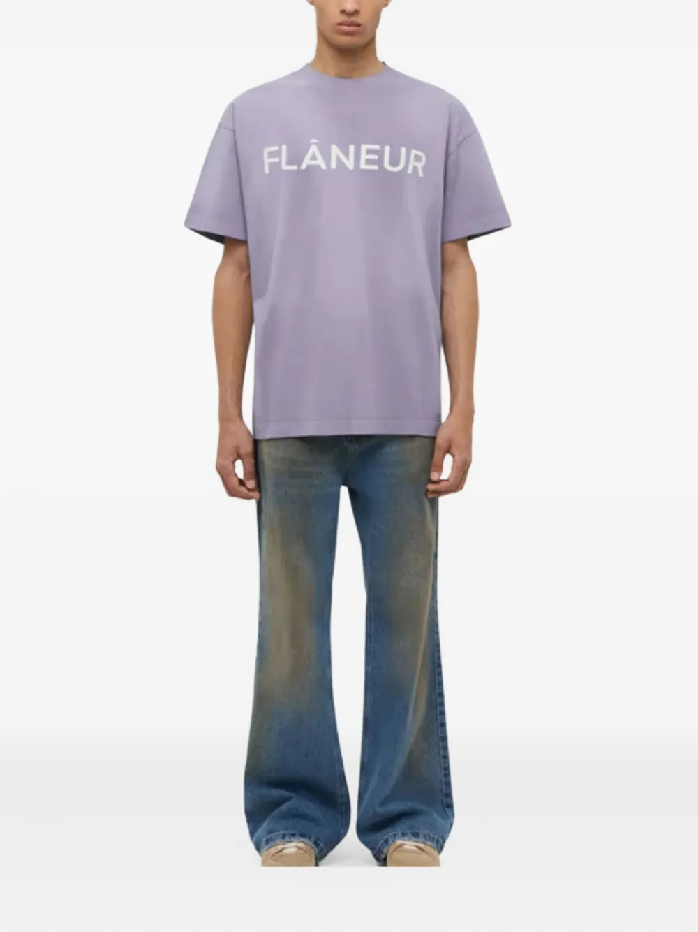 FLÂNEUR T-shirt met logo - Paars